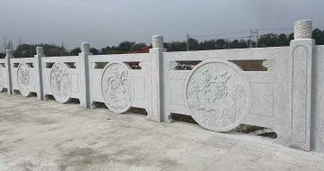 合肥芝麻白河道栏杆 石材栏杆