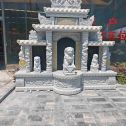 合肥芝麻白中国黑石材套墓 花岗岩墓碑