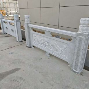 合肥芝麻白河道栏杆 石材栏杆
