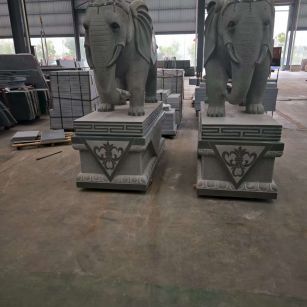 合肥芝麻灰花岗岩对象 芝麻白芝麻灰大象