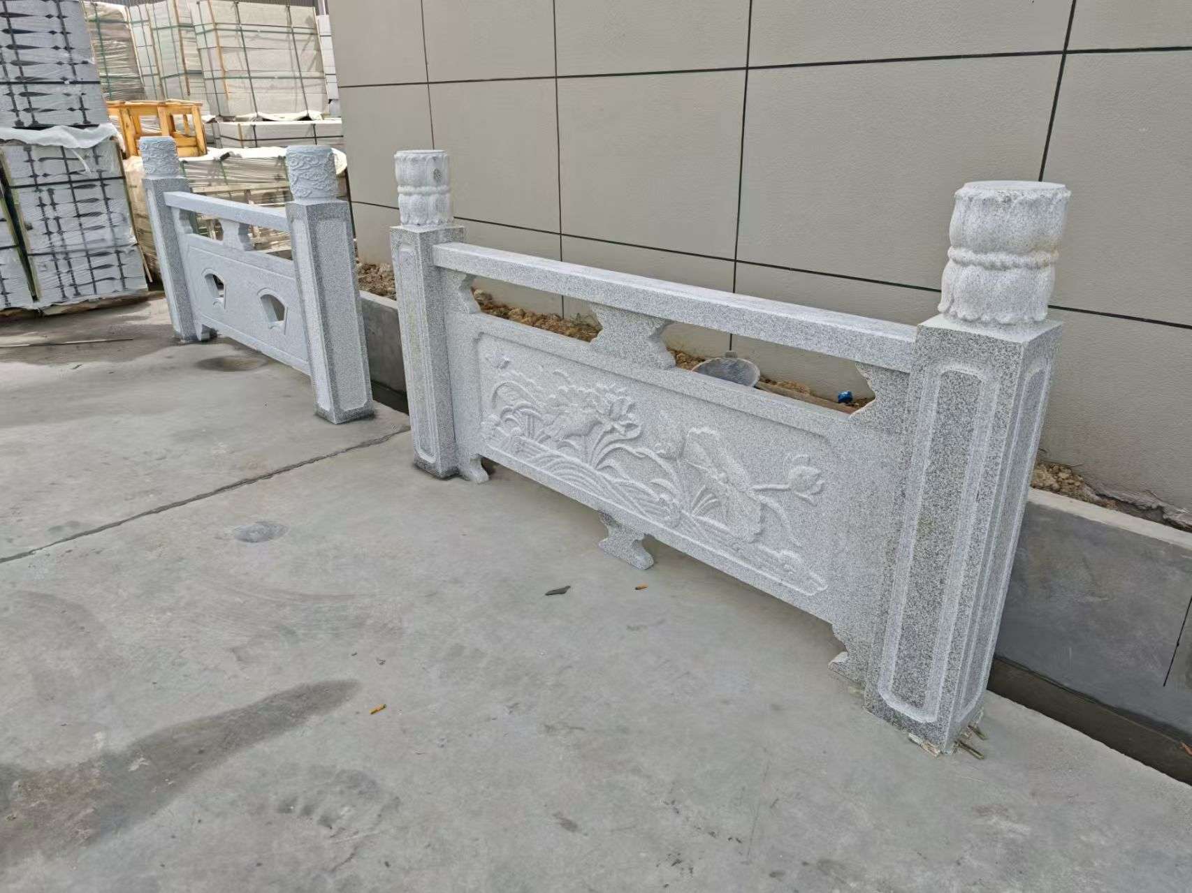 合肥芝麻白河道栏杆 石材栏杆