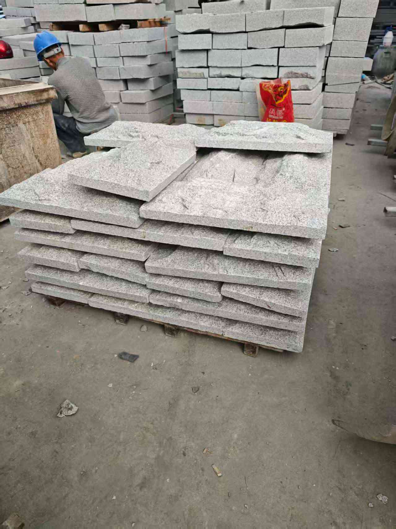 合肥芝麻白蘑菇石，自然面